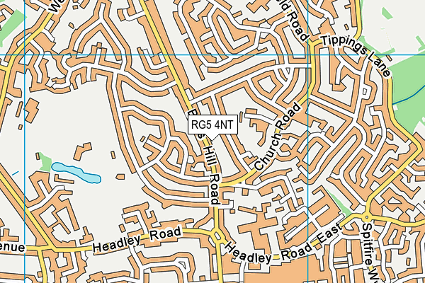 RG5 4NT map - OS VectorMap District (Ordnance Survey)