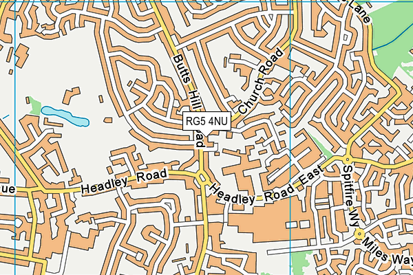 RG5 4NU map - OS VectorMap District (Ordnance Survey)