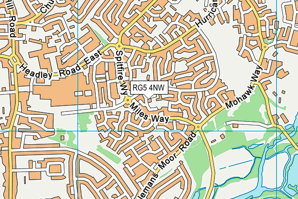 RG5 4NW map - OS VectorMap District (Ordnance Survey)