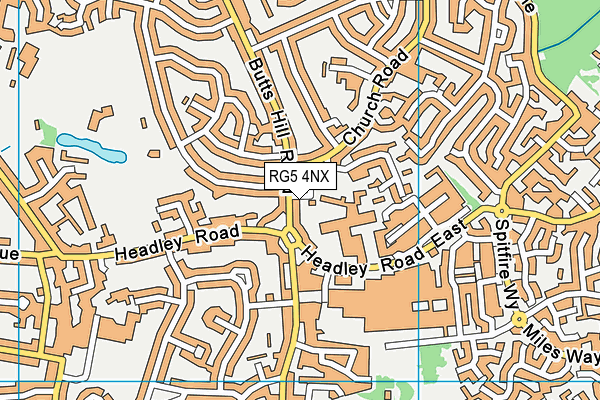 RG5 4NX map - OS VectorMap District (Ordnance Survey)
