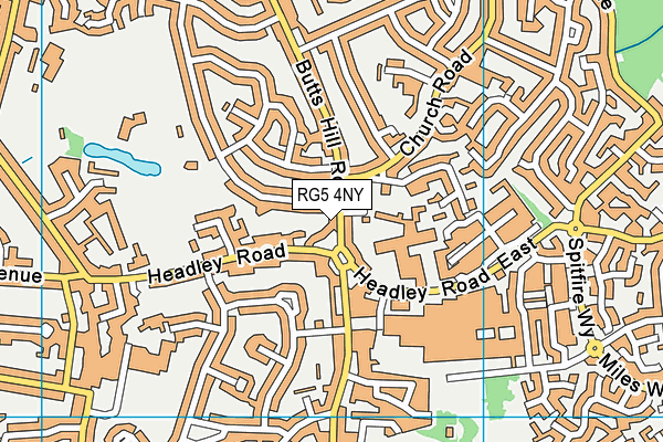 RG5 4NY map - OS VectorMap District (Ordnance Survey)