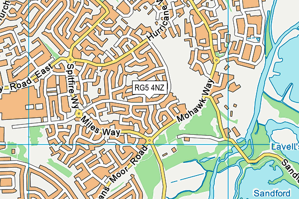 RG5 4NZ map - OS VectorMap District (Ordnance Survey)
