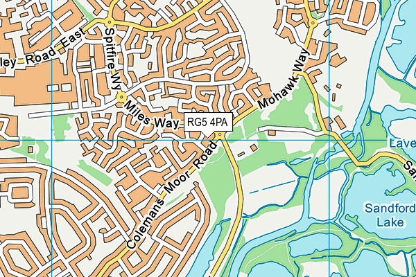 RG5 4PA map - OS VectorMap District (Ordnance Survey)