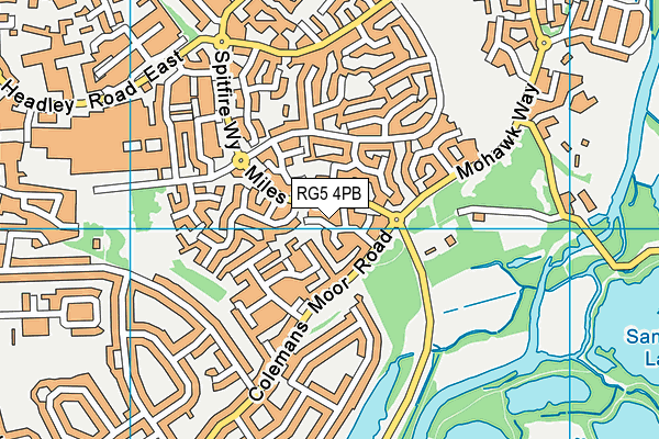 RG5 4PB map - OS VectorMap District (Ordnance Survey)