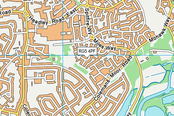 RG5 4PF map - OS VectorMap District (Ordnance Survey)