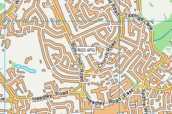 RG5 4PG map - OS VectorMap District (Ordnance Survey)