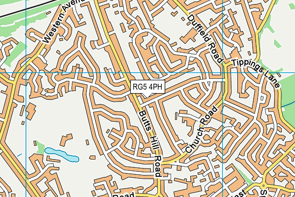 RG5 4PH map - OS VectorMap District (Ordnance Survey)