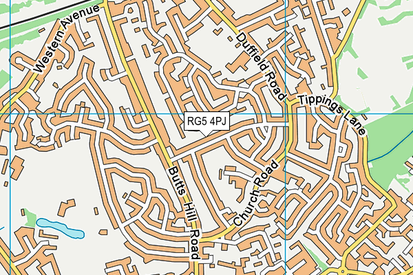 RG5 4PJ map - OS VectorMap District (Ordnance Survey)