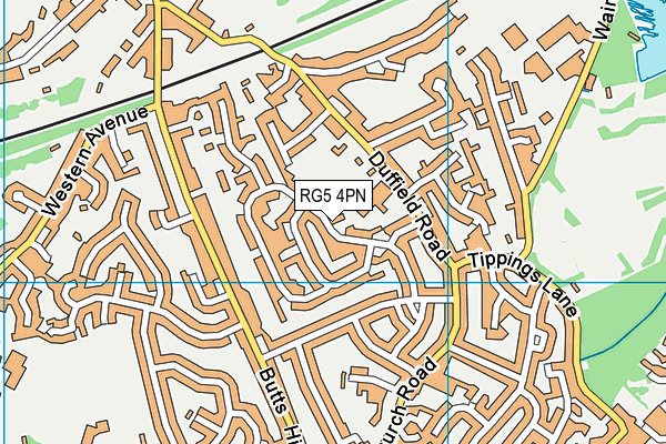 RG5 4PN map - OS VectorMap District (Ordnance Survey)