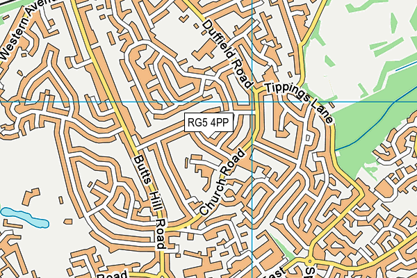 RG5 4PP map - OS VectorMap District (Ordnance Survey)