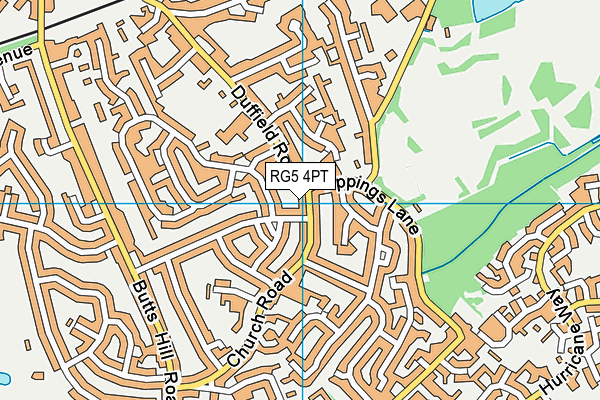 RG5 4PT map - OS VectorMap District (Ordnance Survey)