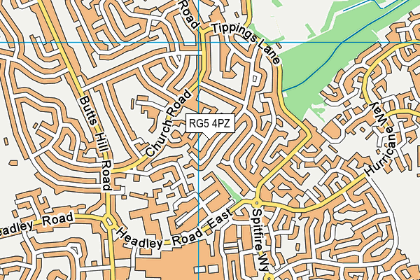 RG5 4PZ map - OS VectorMap District (Ordnance Survey)