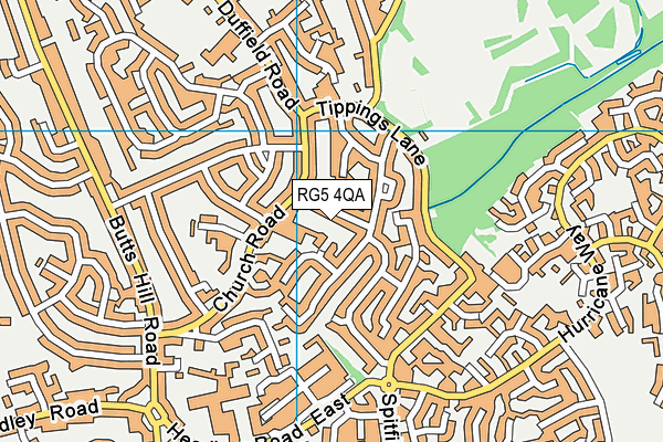 RG5 4QA map - OS VectorMap District (Ordnance Survey)