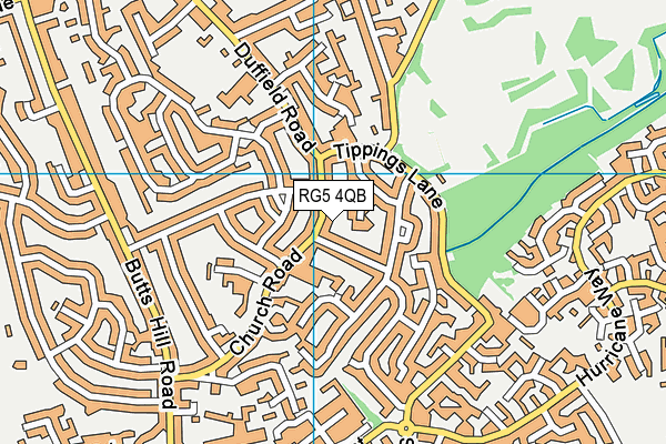 RG5 4QB map - OS VectorMap District (Ordnance Survey)