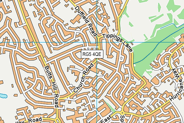 RG5 4QE map - OS VectorMap District (Ordnance Survey)
