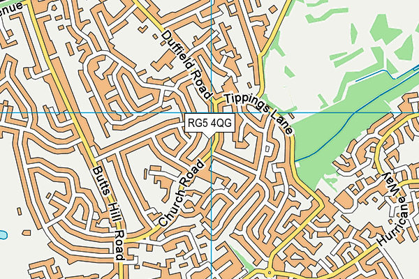 RG5 4QG map - OS VectorMap District (Ordnance Survey)