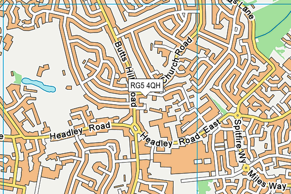 RG5 4QH map - OS VectorMap District (Ordnance Survey)