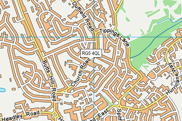 RG5 4QL map - OS VectorMap District (Ordnance Survey)