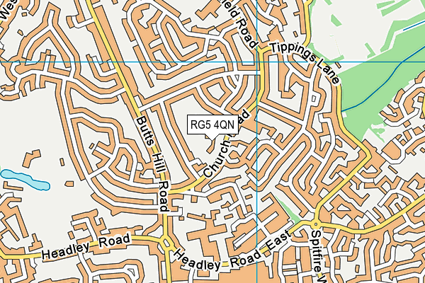 RG5 4QN map - OS VectorMap District (Ordnance Survey)