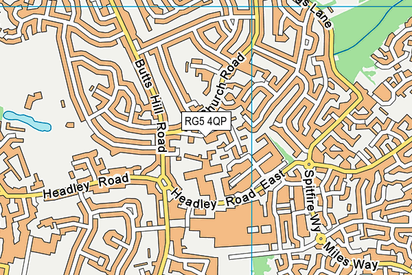 RG5 4QP map - OS VectorMap District (Ordnance Survey)