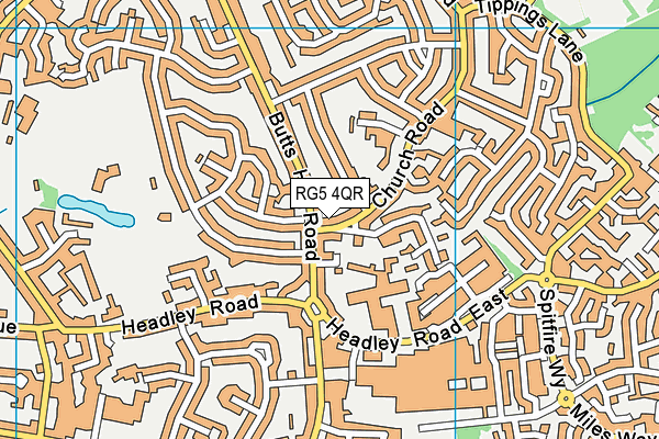 RG5 4QR map - OS VectorMap District (Ordnance Survey)