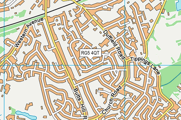 RG5 4QT map - OS VectorMap District (Ordnance Survey)