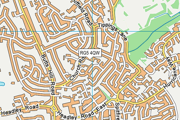 RG5 4QW map - OS VectorMap District (Ordnance Survey)