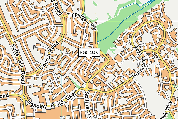 RG5 4QX map - OS VectorMap District (Ordnance Survey)