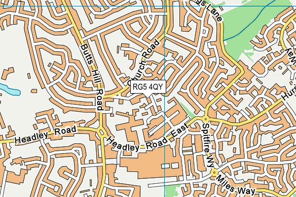 RG5 4QY map - OS VectorMap District (Ordnance Survey)