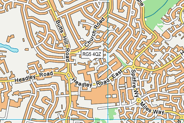 RG5 4QZ map - OS VectorMap District (Ordnance Survey)
