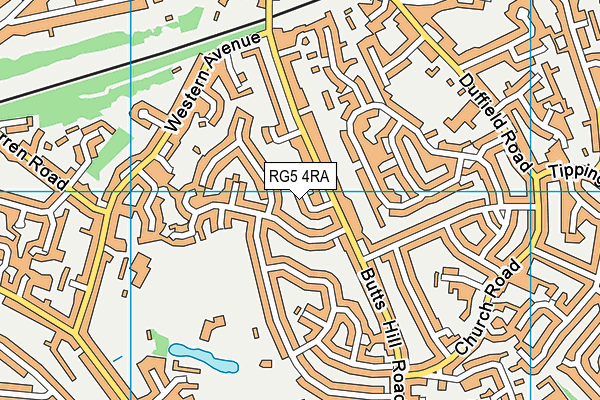 RG5 4RA map - OS VectorMap District (Ordnance Survey)