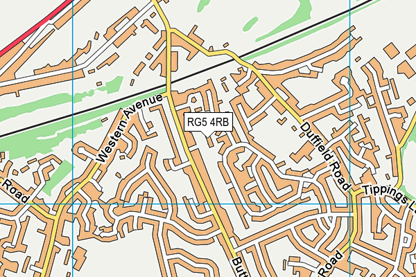 RG5 4RB map - OS VectorMap District (Ordnance Survey)