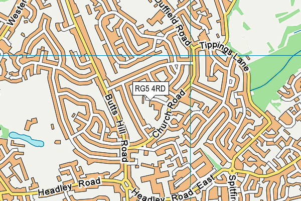 RG5 4RD map - OS VectorMap District (Ordnance Survey)