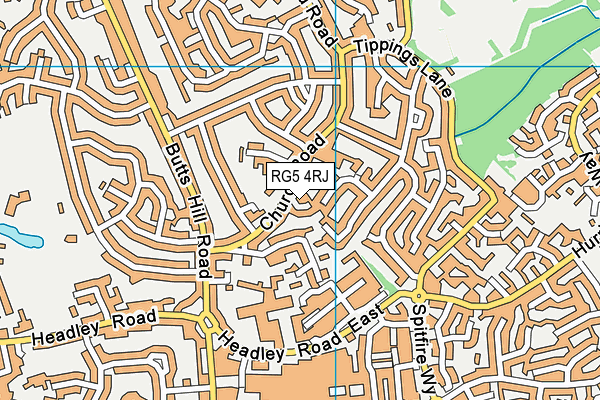 RG5 4RJ map - OS VectorMap District (Ordnance Survey)