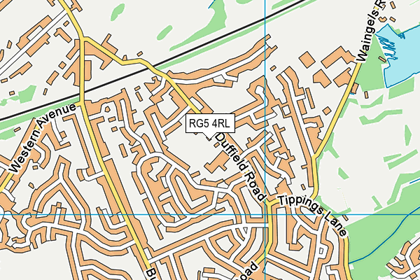 RG5 4RL map - OS VectorMap District (Ordnance Survey)