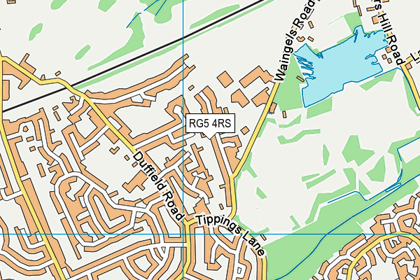 RG5 4RS map - OS VectorMap District (Ordnance Survey)