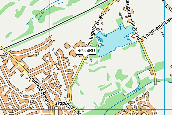 RG5 4RU map - OS VectorMap District (Ordnance Survey)