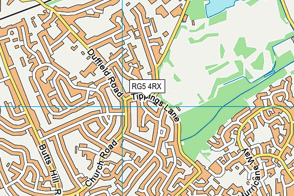 RG5 4RX map - OS VectorMap District (Ordnance Survey)