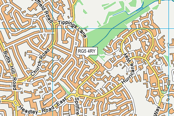 RG5 4RY map - OS VectorMap District (Ordnance Survey)