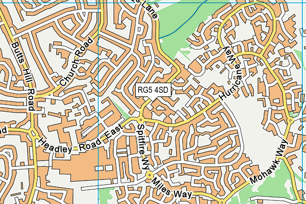 RG5 4SD map - OS VectorMap District (Ordnance Survey)