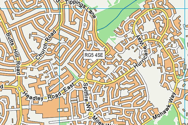 RG5 4SE map - OS VectorMap District (Ordnance Survey)