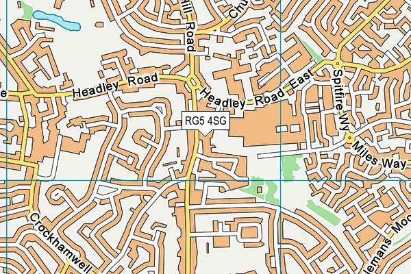 RG5 4SG map - OS VectorMap District (Ordnance Survey)