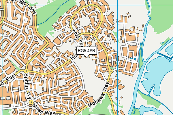 RG5 4SR map - OS VectorMap District (Ordnance Survey)