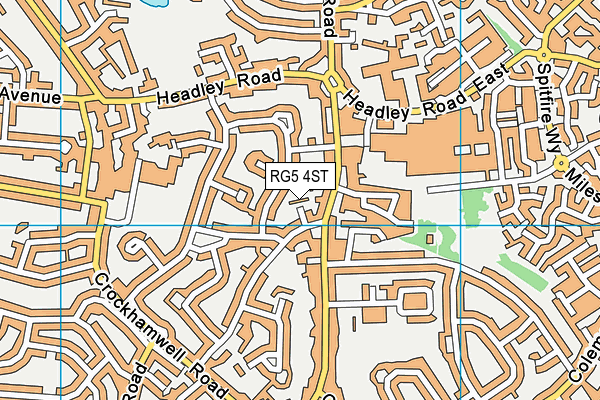 RG5 4ST map - OS VectorMap District (Ordnance Survey)