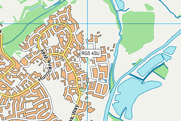RG5 4SU map - OS VectorMap District (Ordnance Survey)