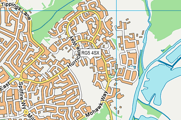 RG5 4SX map - OS VectorMap District (Ordnance Survey)