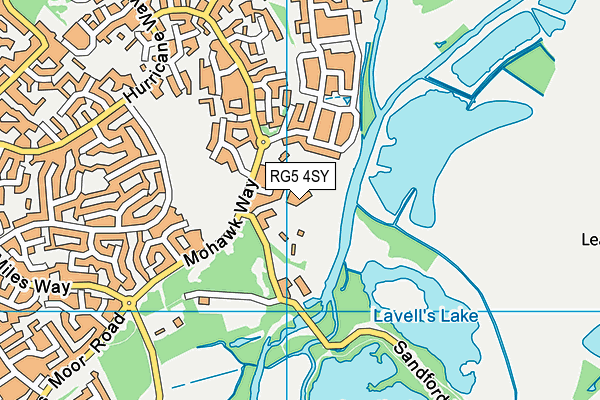 RG5 4SY map - OS VectorMap District (Ordnance Survey)