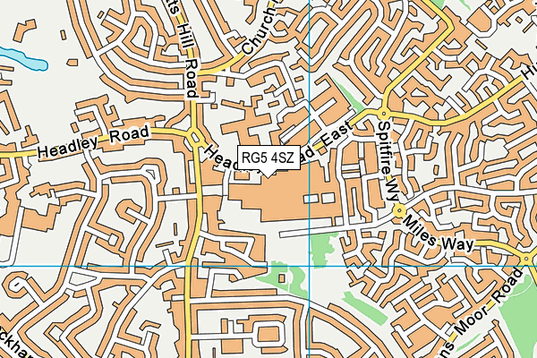 RG5 4SZ map - OS VectorMap District (Ordnance Survey)