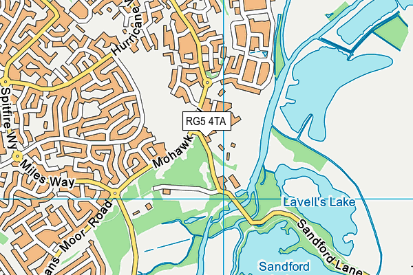 RG5 4TA map - OS VectorMap District (Ordnance Survey)