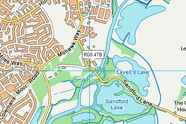 RG5 4TB map - OS VectorMap District (Ordnance Survey)